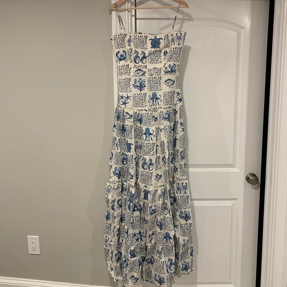 Agua by Agua Bendita Lima Tiered Printed Linen Maxi Dress - Picture 4 of 7